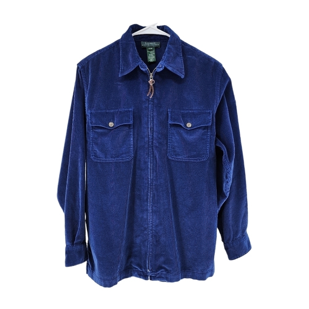 Lauren Ralph Lauren Women's Zip Up Corduroy Shirt Jacket - MP
